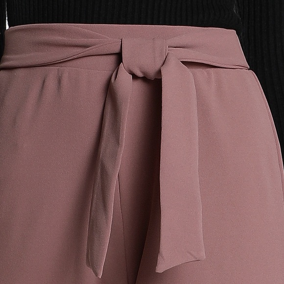 womens dress pants with tie belt